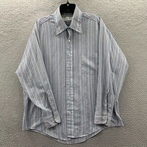 Sears Shirt Mens Size Large Button Up Blue Red